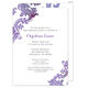 Purple Watercolor Damask Invitations Image 4 of 11